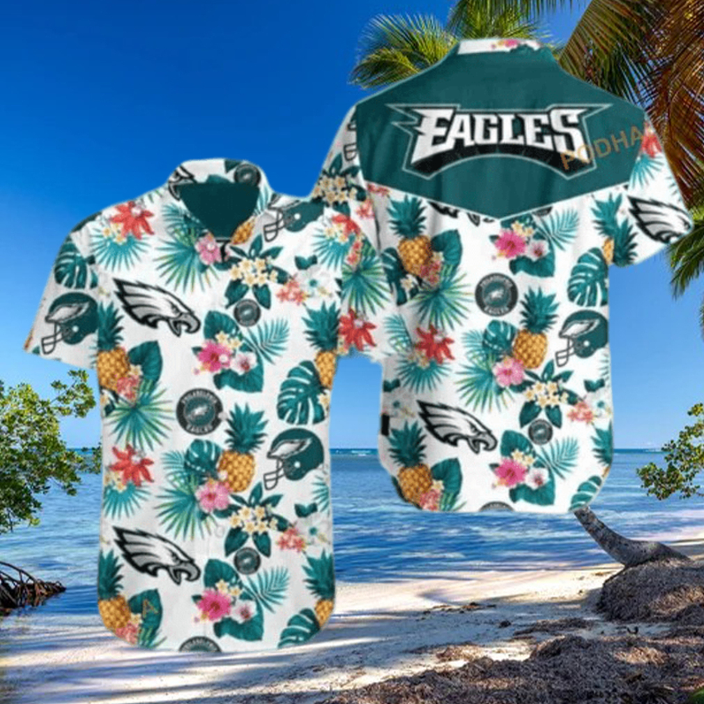 Pineapple Pattern NFL Philadelphia Eagles Funny Hawaiian Shirt Pineapple Pattern NFL Philadelphia Eagles Funny Hawaiian Shirt