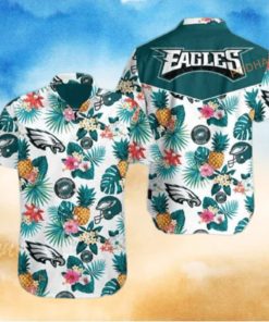 Pineapple Pattern NFL Philadelphia Eagles Funny Hawaiian Shirt