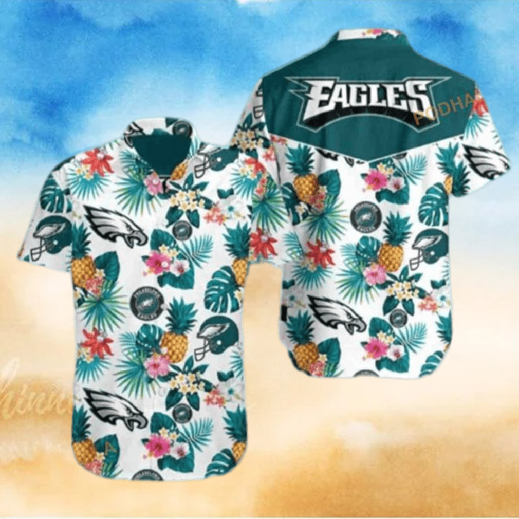 Pineapple Pattern NFL Philadelphia Eagles Funny Hawaiian Shirt Pineapple Pattern NFL Philadelphia Eagles Funny Hawaiian Shirt