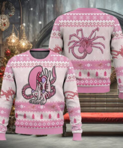 Pink Christmas Alien Xenomorph Ugly Sweater