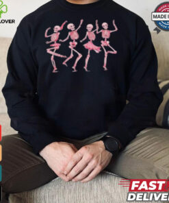 Pink Dancing Skeleton Teacher T Shirt