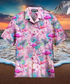 Pink Flamingo Tropical Aloha Hawaiian Shirts For Men For Women