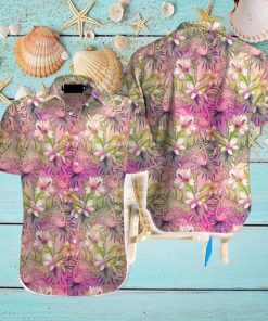 Pink Flamingo Tropical Hawaiian Shirt Aloha Casual Shirt For Men And Women