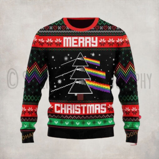 Pink Floyd Christmas Tree Chirstmas Gifts 2024 Xmas For Family And Friends Ugly Sweater