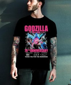 Pink Godzilla 70th Anniversary 1954 2024 Thank You For The Memories Signatures Shirt