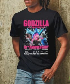 Pink Godzilla 70th Anniversary 1954 2024 Thank You For The Memories Signatures Shirt