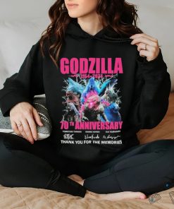 Pink Godzilla 70th Anniversary 1954 2024 Thank You For The Memories Signatures Shirt