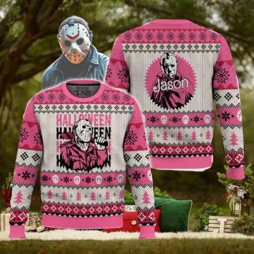 Pink Jason Voorhees Ugly Sweater