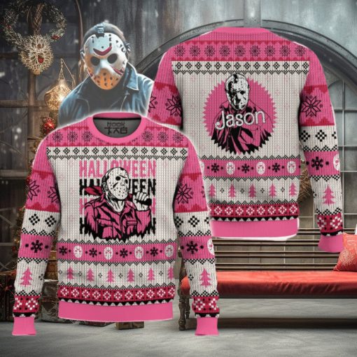 Pink Jason Voorhees Ugly Sweater