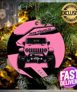 Pink Jeep Car Christmas Tree Decorations Ornament