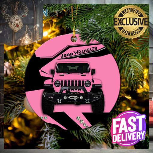 Pink Jeep Car Christmas Tree Decorations Ornament