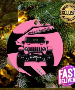 Pink Jeep Car Christmas Tree Decorations Ornament