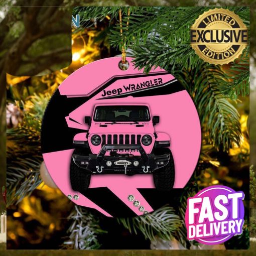 Pink Jeep Car Christmas Tree Decorations Ornament