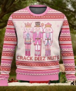 Pink Nutcracker Crack Deez Nuts Ugly Christmas Sweater