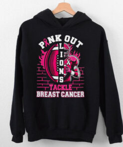 Pink Out Lions Tackle Breast Cancer Football Shirt