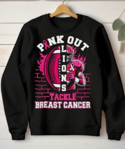 Pink Out Lions Tackle Breast Cancer Football Shirt