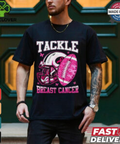 Pink Ribbon Breast Cancer Awareness Shirt, Tackle Cancer with Football Spirit