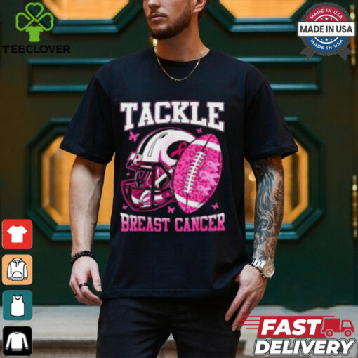 Pink Ribbon Breast Cancer Awareness Shirt, Tackle Cancer with Football Spirit