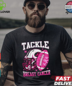 Pink Ribbon Breast Cancer Awareness Shirt, Tackle Cancer with Football Spirit