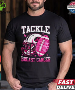 Pink Ribbon Breast Cancer Awareness Shirt, Tackle Cancer with Football Spirit