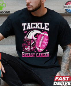 Pink Ribbon Breast Cancer Awareness Shirt, Tackle Cancer with Football Spirit