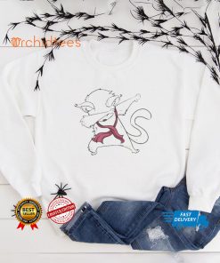 Pink Ribbon Dabbing Cat Breast Cancer Awareness Shirts