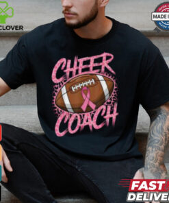 Pink Ribbon Football Shirt, Breast Cancer Awareness for Cheer Coaches
