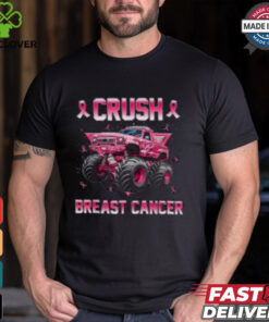 Pink Ribbon Monster Truck Breast Cancer Awareness Shirt for Kids, Support Tee
