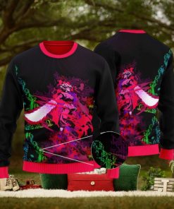 Pink Rose Goku Black Zamasu Art Ugly Xmas Sweater