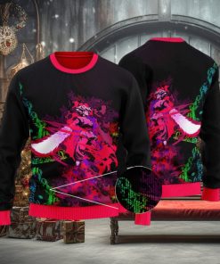 Pink Rose Goku Black Zamasu Art Ugly Xmas Sweater
