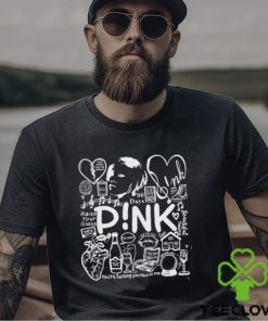 Pink Trustfall Doodle Art Merch Album Lyrics T Shirt