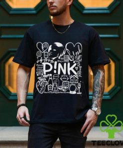 Pink Trustfall Doodle Art Merch Album Lyrics T Shirt