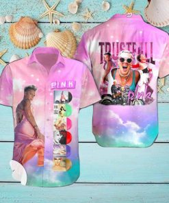 Pink Trustfall Hawaiian Shirt