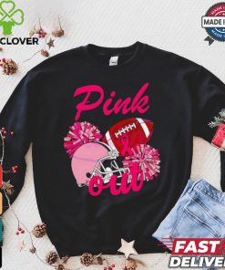 Pink out football helmet Breast Cancer hoodie, sweater, longsleeve, shirt v-neck, t-shirt