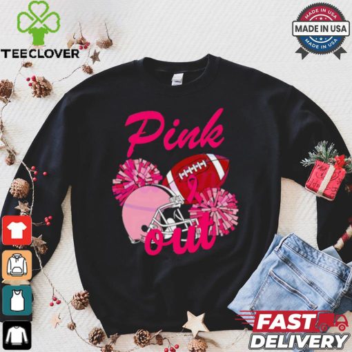 Pink out football helmet Breast Cancer hoodie, sweater, longsleeve, shirt v-neck, t-shirt