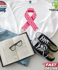 Pink ribbon heart October Breast Cancer Awareness shirt