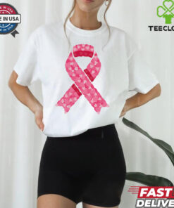 Pink ribbon heart October Breast Cancer Awareness shirt