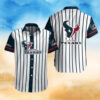 Sleek Charcoal Houston Texans Hawaiian Shirt – Abstract Monochrome Foliage