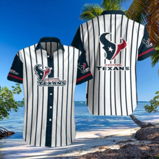 Pinstripe Pride – Houston Texans Fanatic Hawaiian Formal Shirt