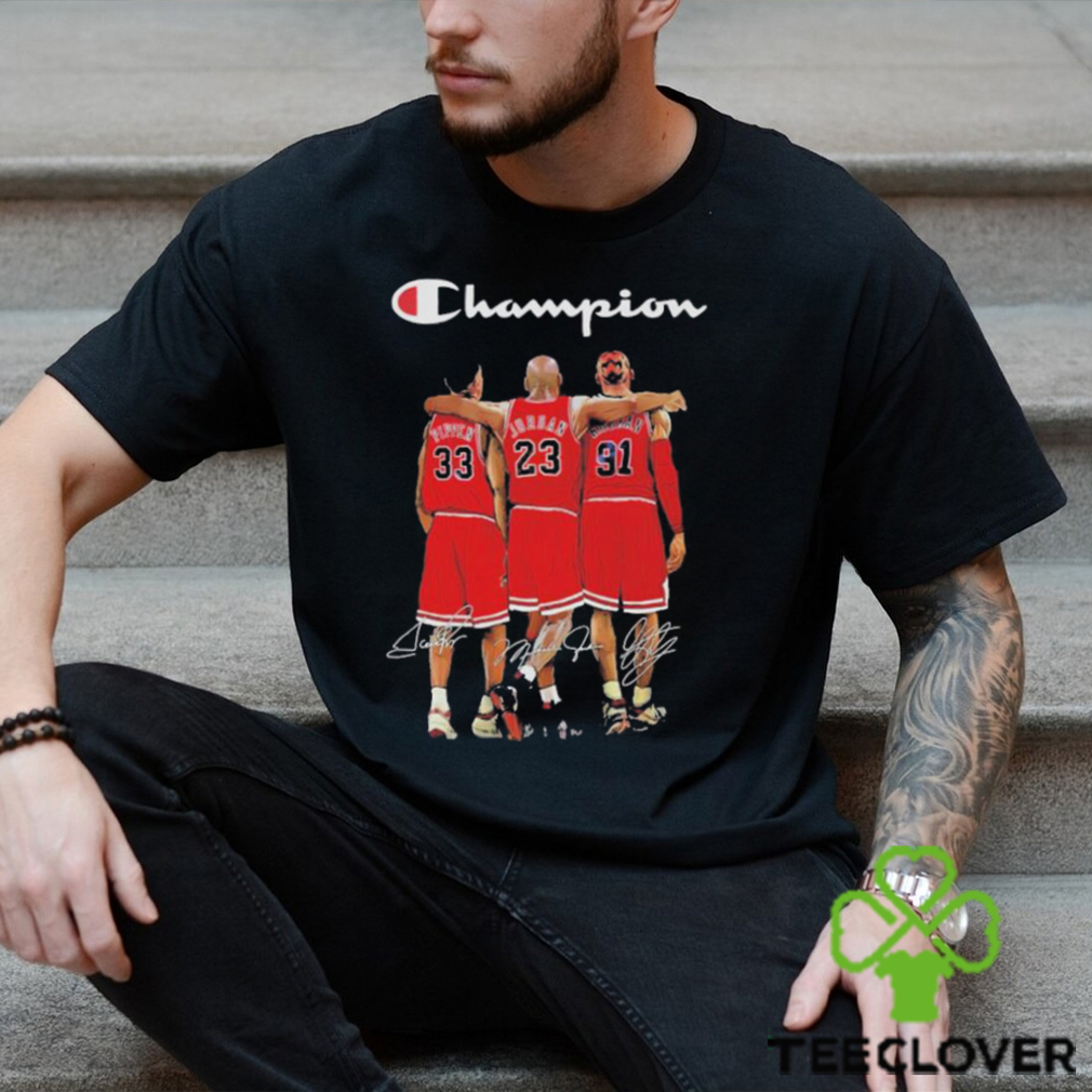 Pippen Jordan and Rodman Champions 2023 signatures shirt Pippen Jordan and Rodman Champions 2023 signatures shirt