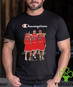 Pippen Jordan and Rodman Champions 2023 signatures shirt