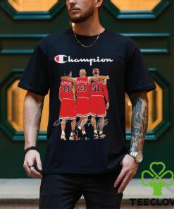 Pippen Jordan and Rodman Champions 2023 signatures shirt
