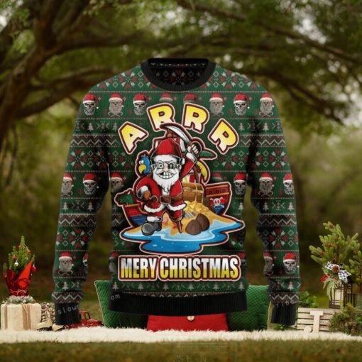 Pirate Santa Tacky Xmas Ar Ugly Sweater Party
