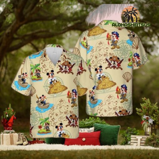 Pirates Mickey Mouse Hawaiian Shirt 3d Disney Hawaii Holiday Beach Tropical Retro 90s Bright TieDye