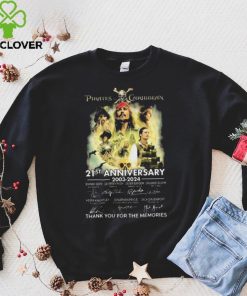 Pirates Of The Caribbean 21st Anniversary 2003 2024 Thank You For The Memories signatures shirt