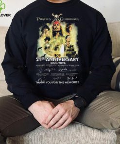 Pirates Of The Caribbean 21st Anniversary 2003 2024 Thank You For The Memories signatures shirt
