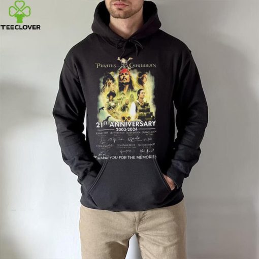 Pirates Of The Caribbean 21st Anniversary 2003 2024 Thank You For The Memories signatures shirt