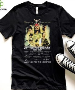 Pirates Of The Caribbean 21st Anniversary 2003 2024 Thank You For The Memories signatures shirt