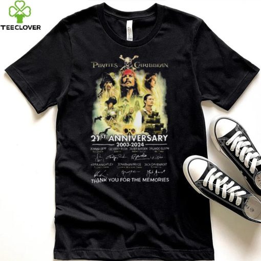 Pirates Of The Caribbean 21st Anniversary 2003 2024 Thank You For The Memories signatures shirt