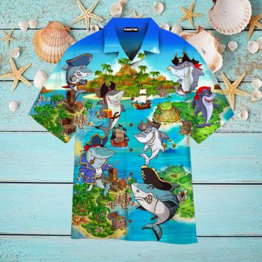 Pirates Shark In Summer Aloha Hawaiian Shirts For Men For Women